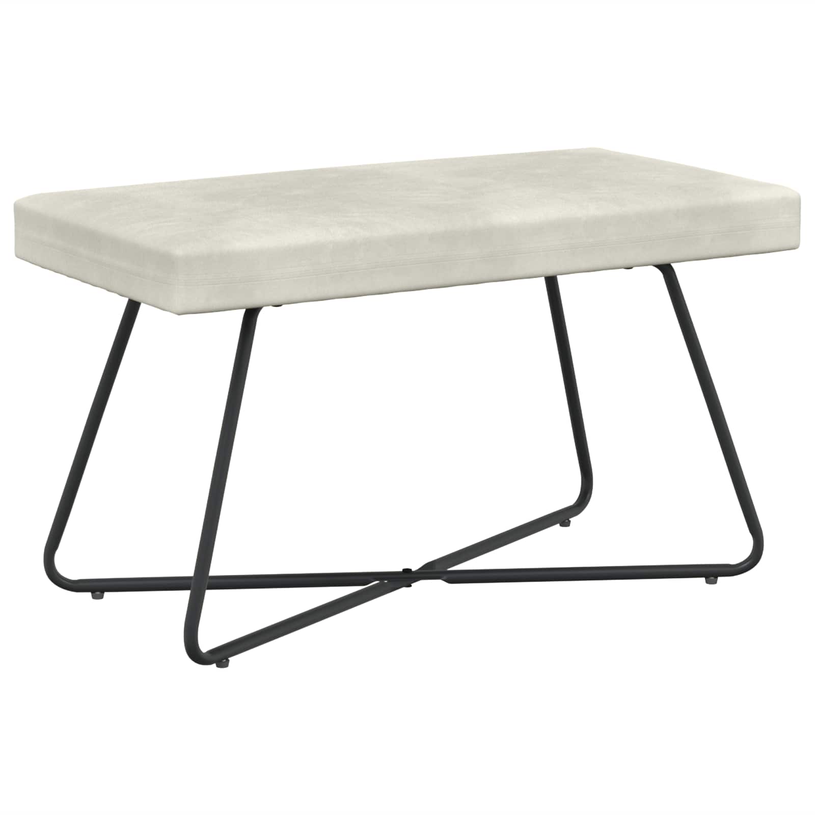 Bank Crèmekleurig 80 x 40 x 45 cm fluweel