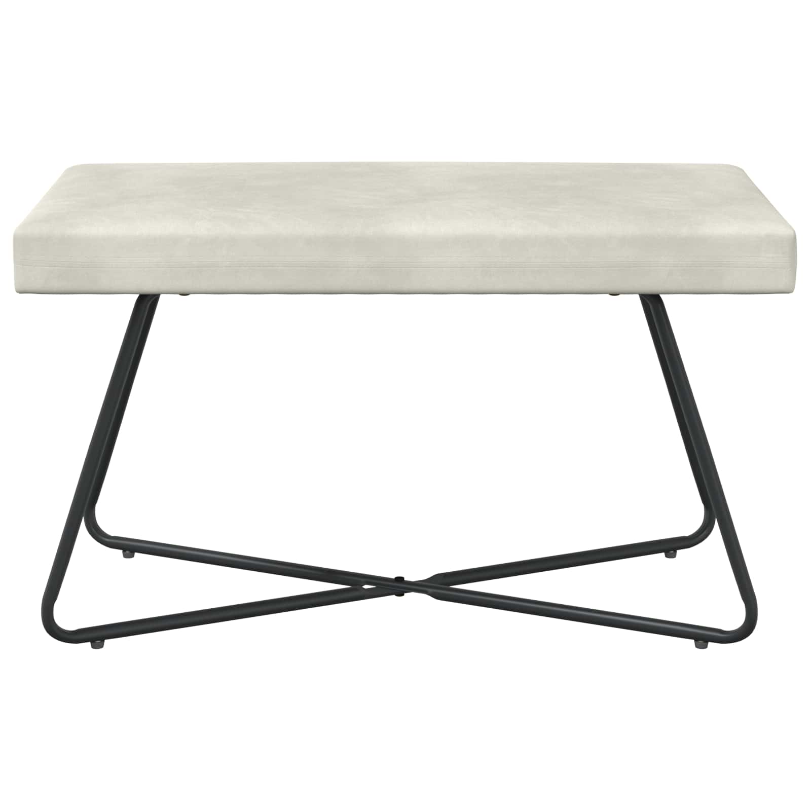 Bank Crèmekleurig 80 x 40 x 45 cm fluweel