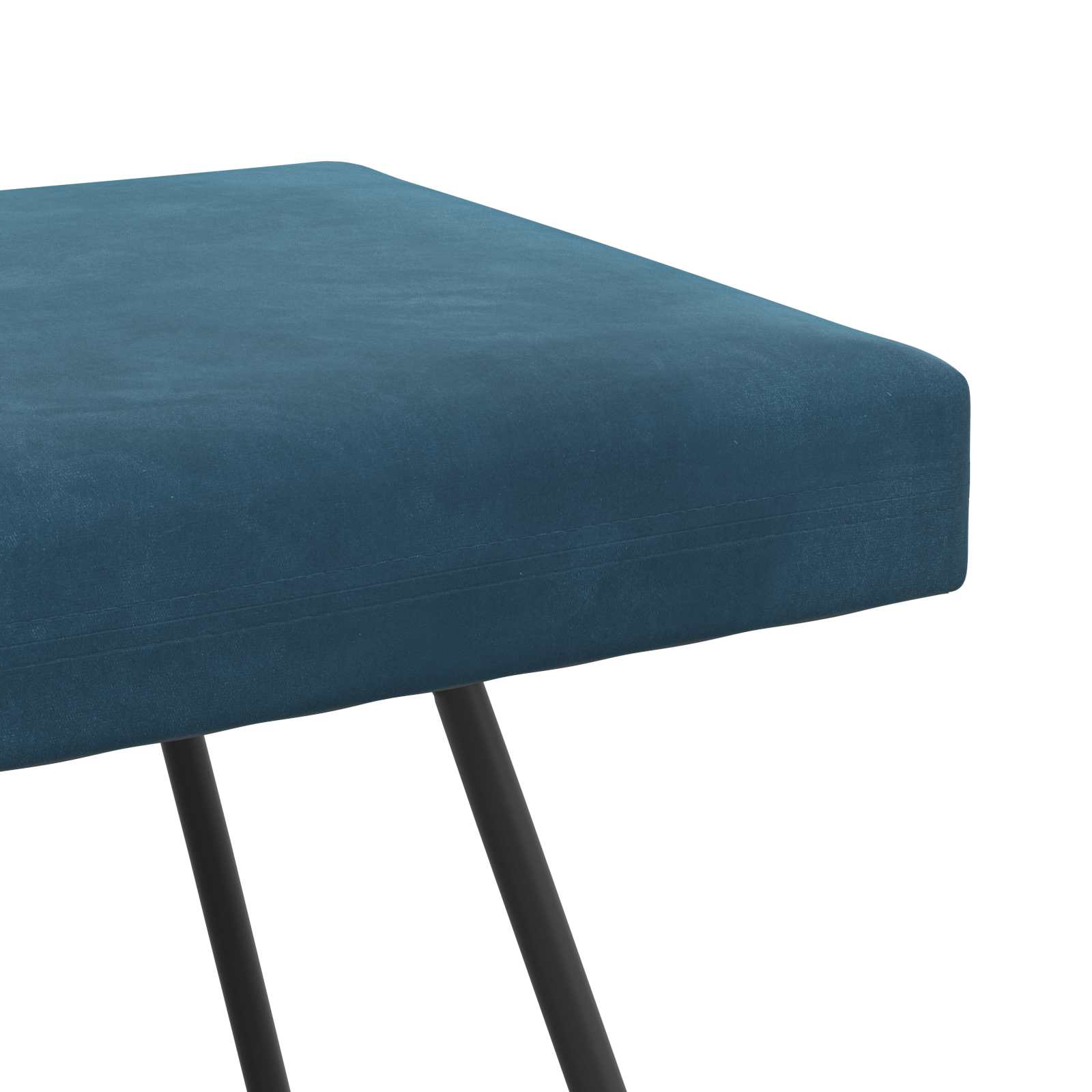 Bank Blauw 80 x 40 x 45 cm fluweel