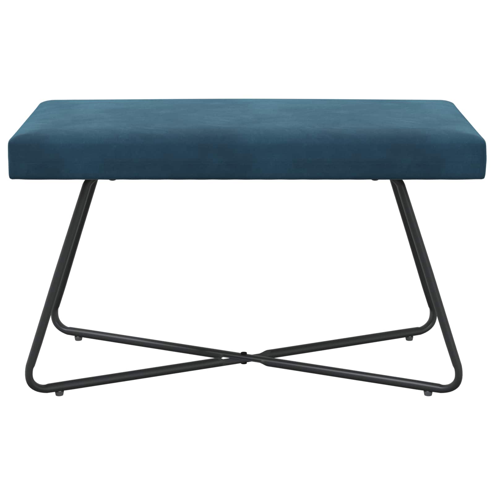 Bank Blauw 80 x 40 x 45 cm fluweel