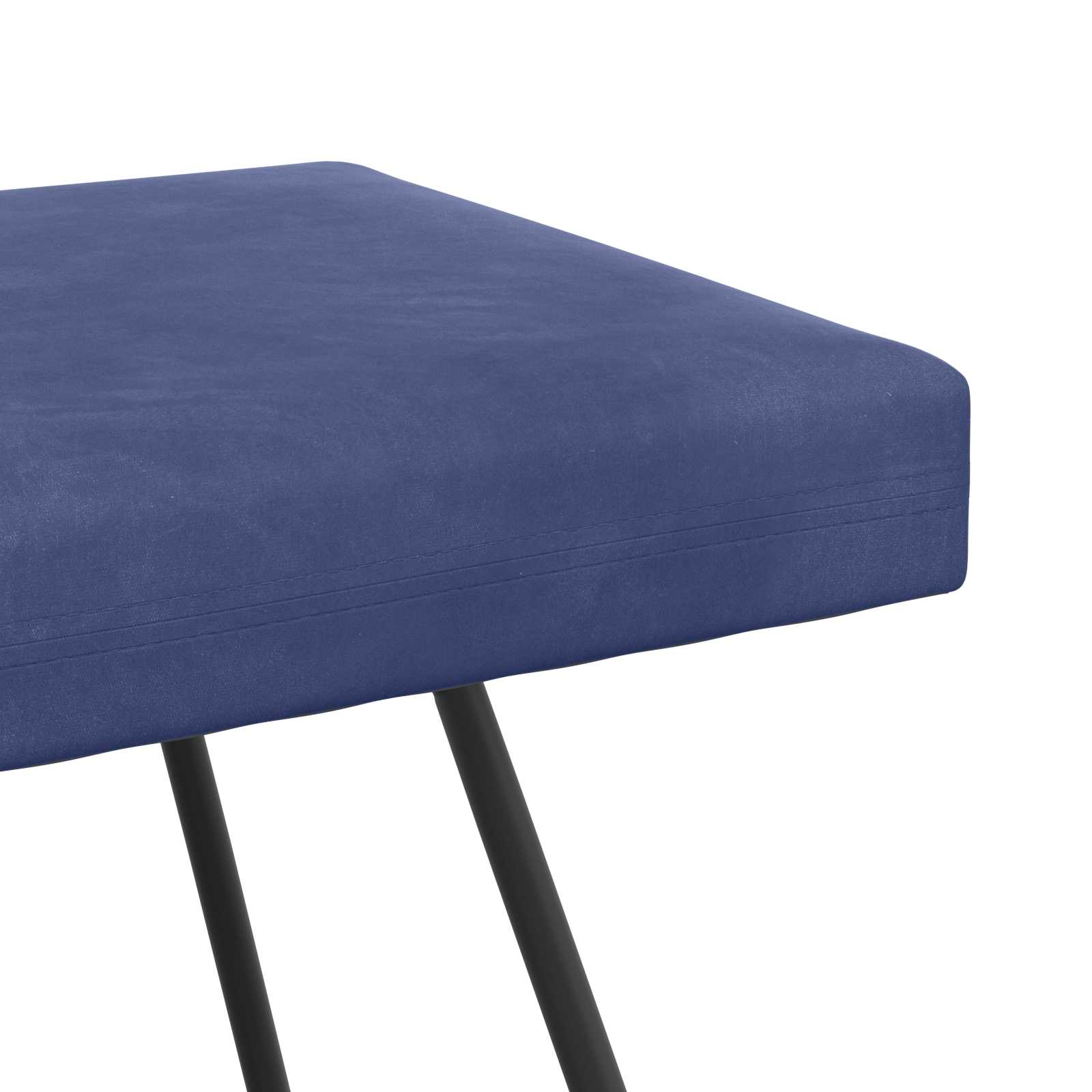 Bank Politieblauw 80 x 40 x 45 cm fluweel
