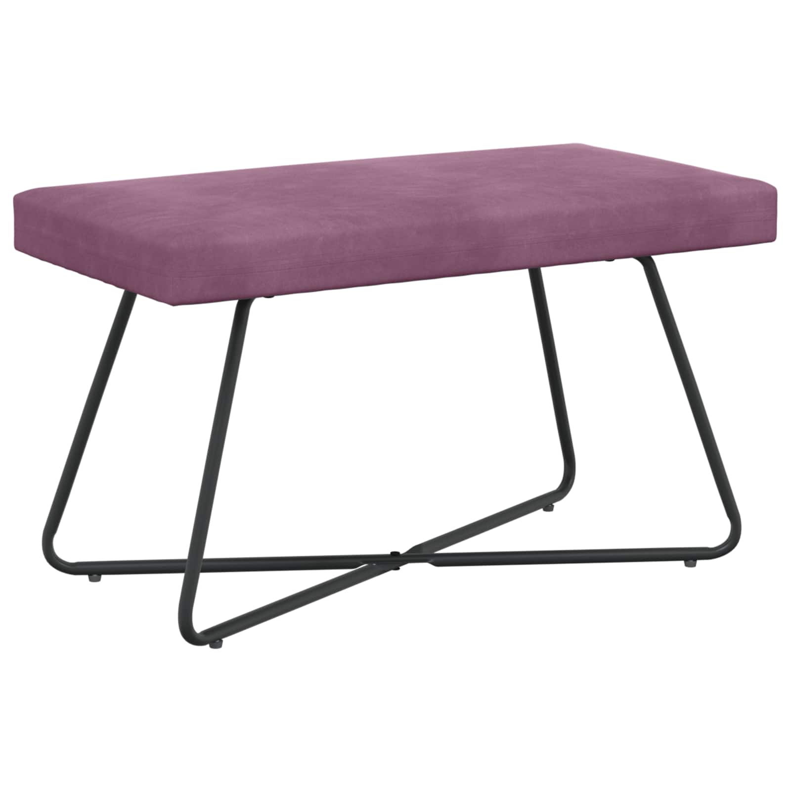 Bank Paars 80 x 40 x 45 cm fluweel