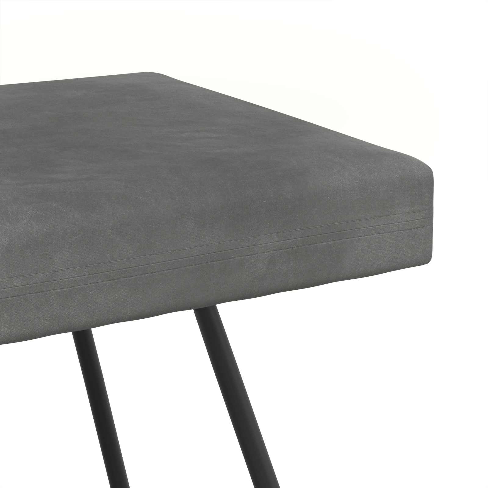 Bank Donkergrijs 110 x 40 x 45 cm fluweel