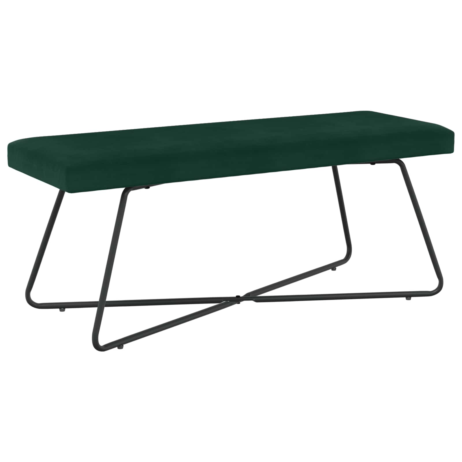 Bank Donkergroen 110 x 40 x 45 cm fluweel