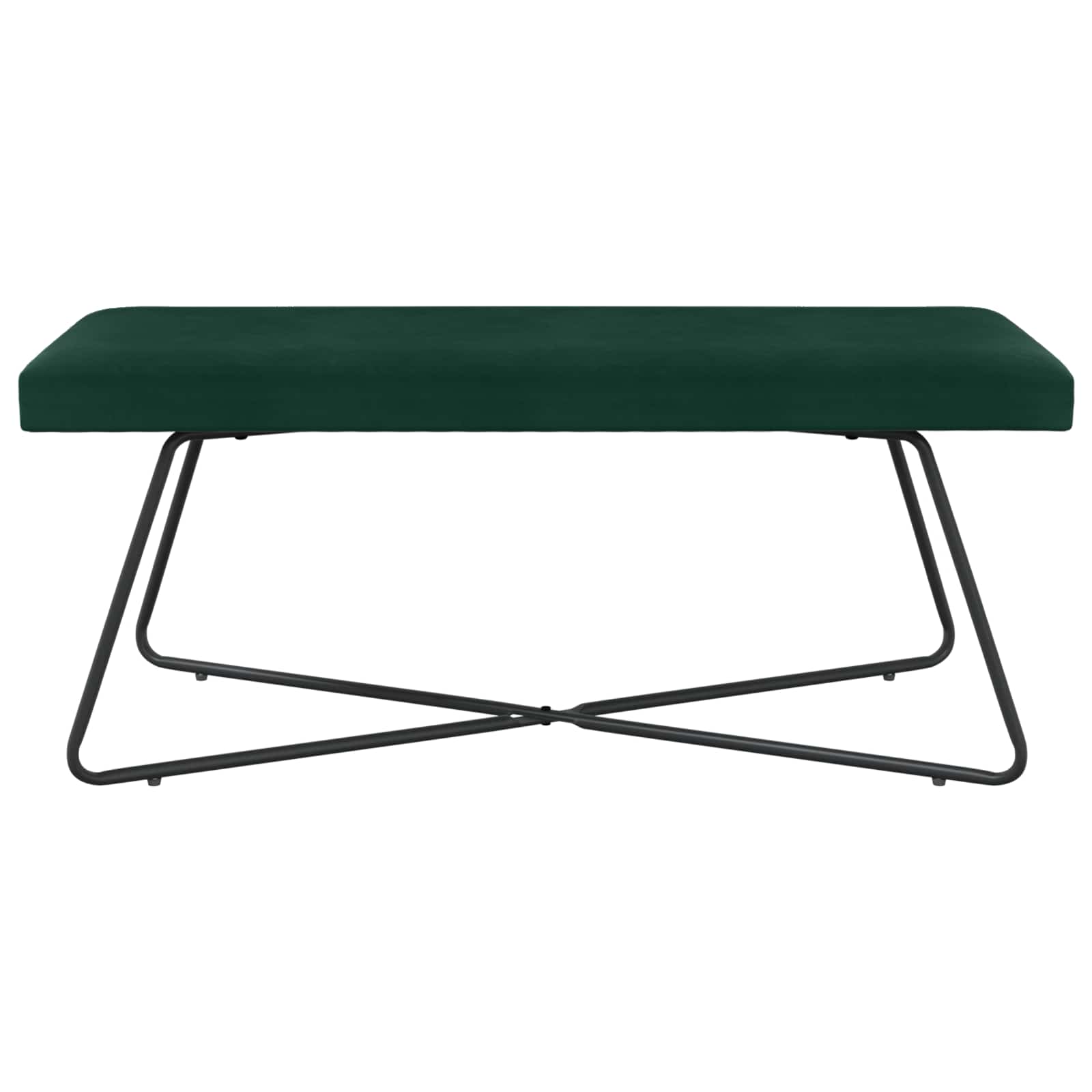 Bank Donkergroen 110 x 40 x 45 cm fluweel