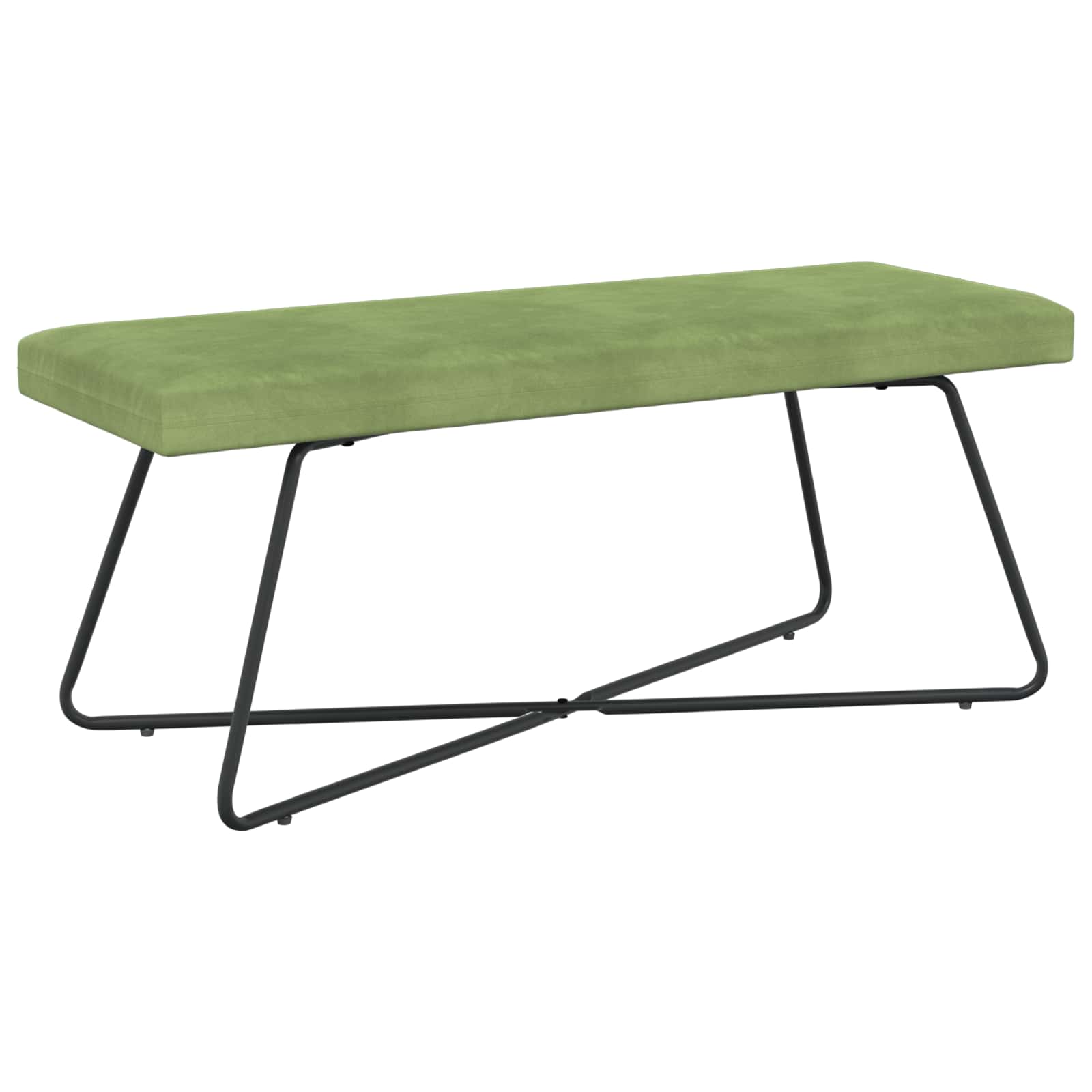 Bank Lichtgroen 110 x 40 x 45 cm fluweel