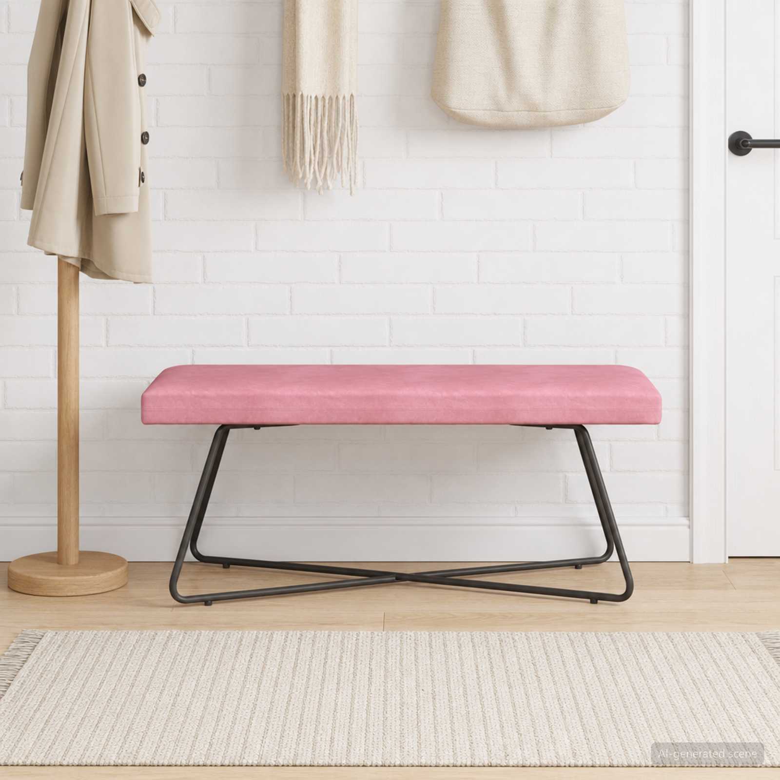 Bank Roze 110 x 40 x 45 cm fluweel