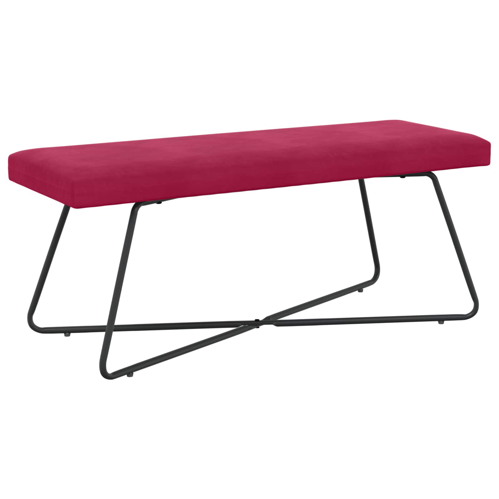 Bank Wijnrood 110 x 40 x 45 cm fluweel