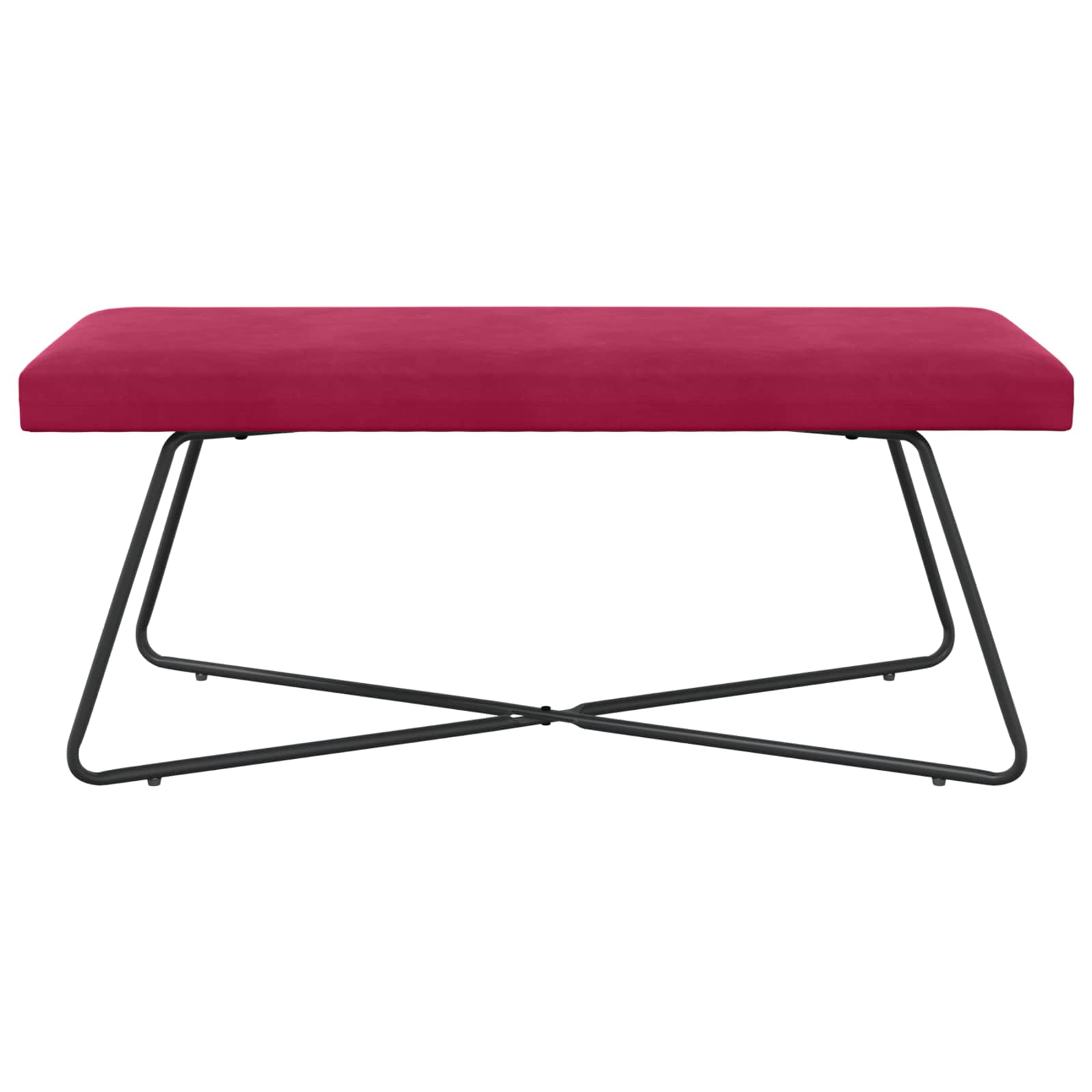 Bank Wijnrood 110 x 40 x 45 cm fluweel