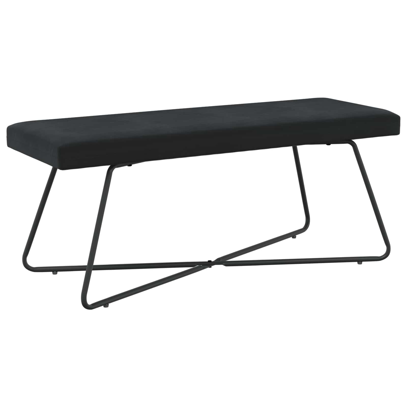Bank Zwart 110 x 40 x 45 cm fluweel