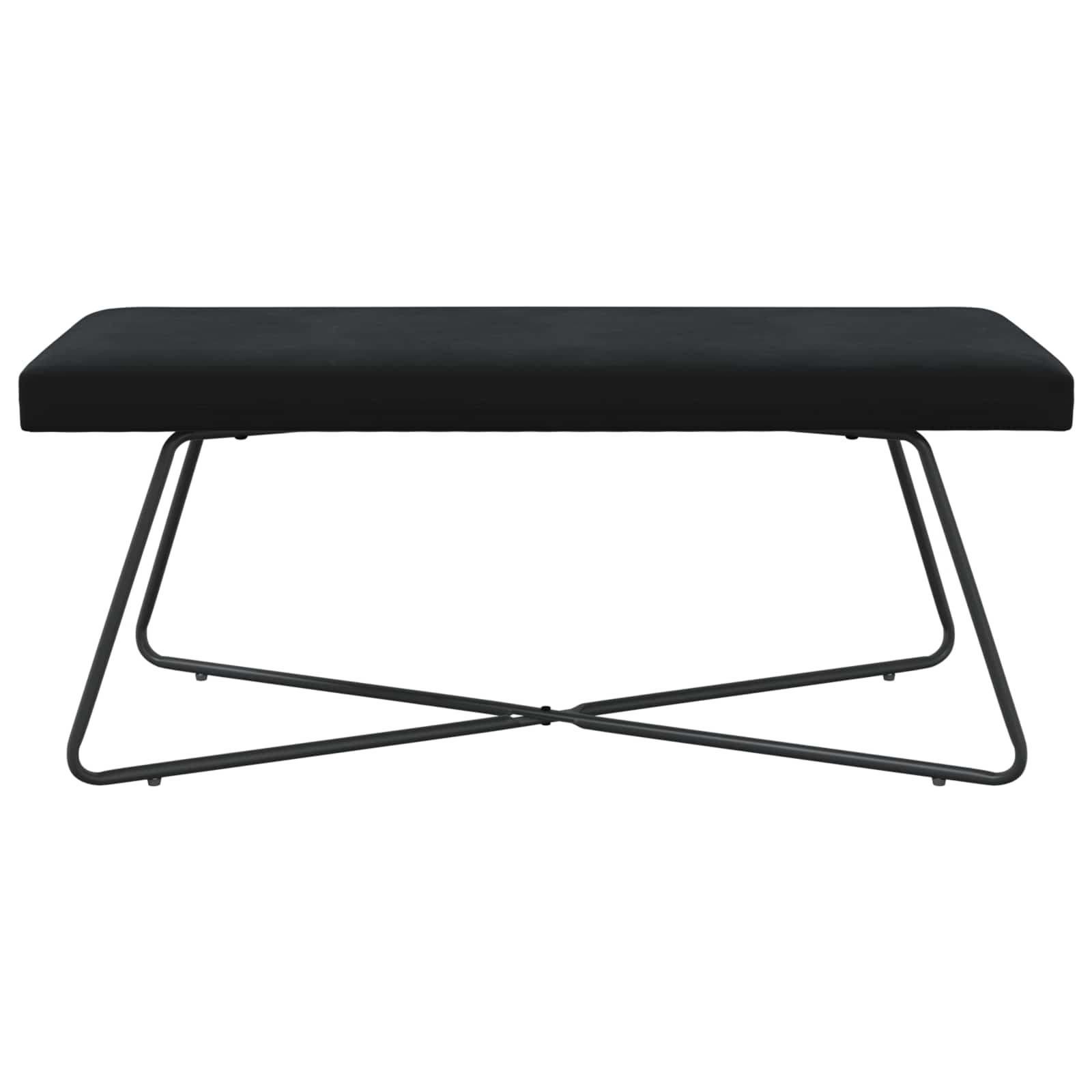 Bank Zwart 110 x 40 x 45 cm fluweel