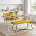 Bank Geel 110 x 40 x 45 cm fluweel