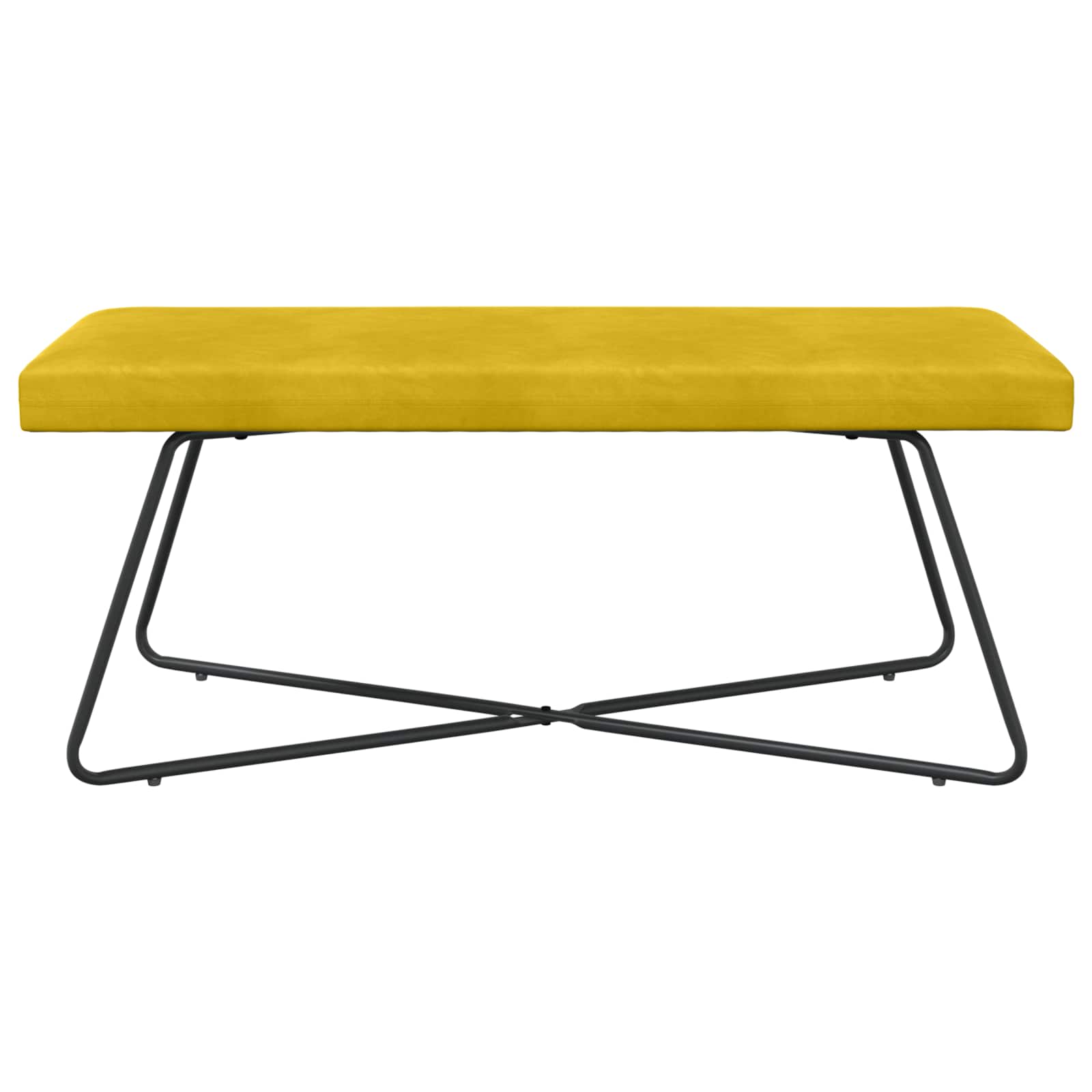 Bank Geel 110 x 40 x 45 cm fluweel