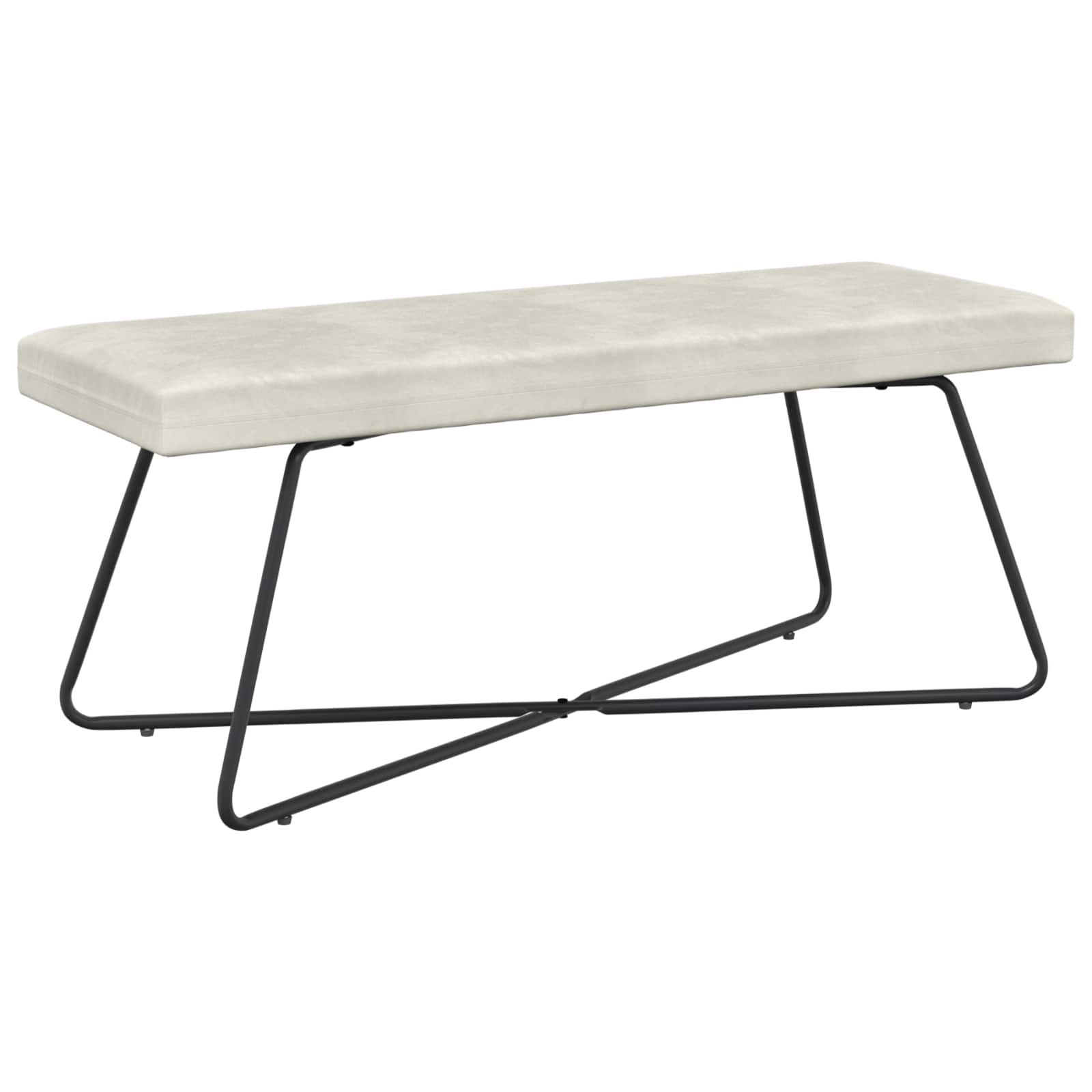 Bank Crèmekleurig 110 x 40 x 45 cm fluweel