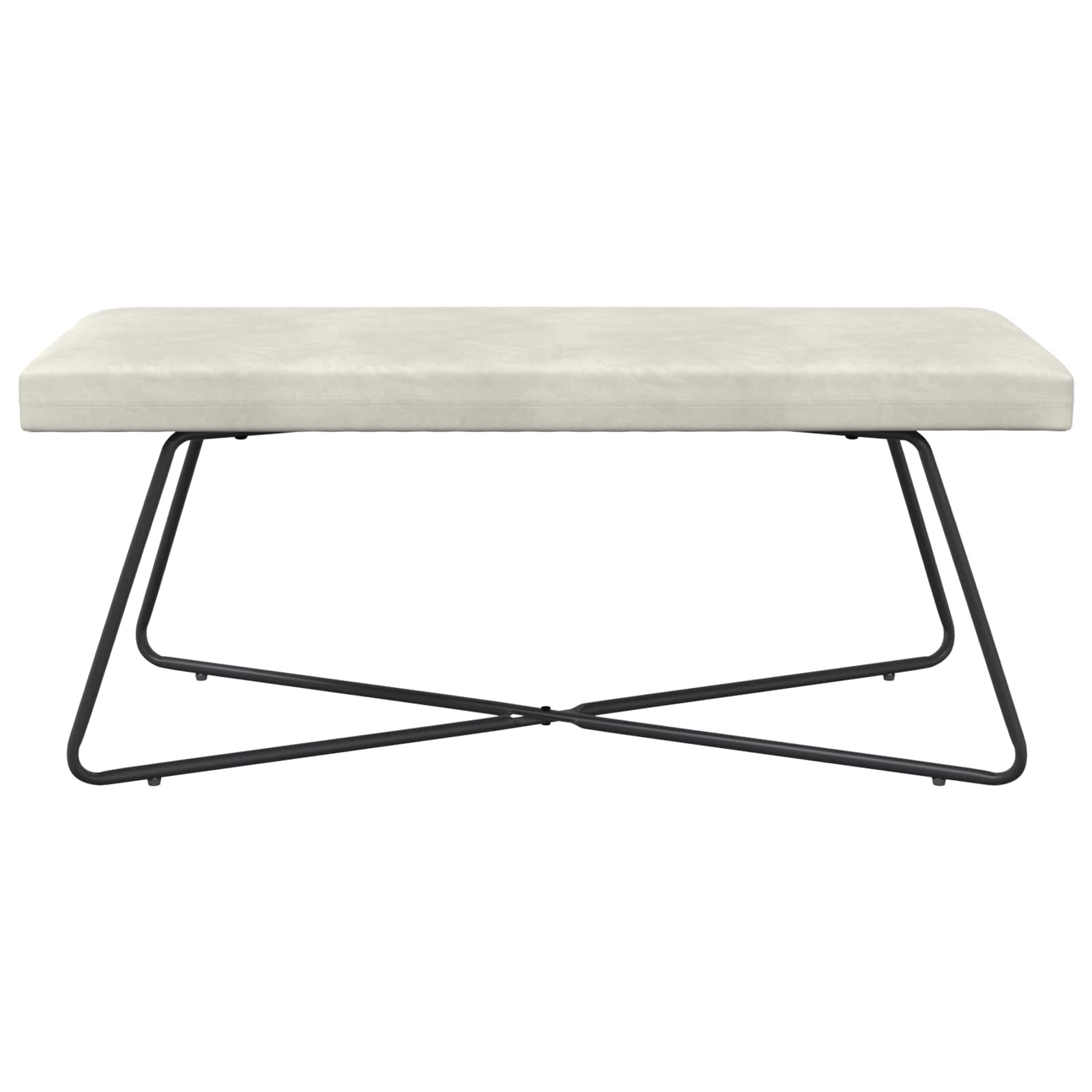 Bank Crèmekleurig 110 x 40 x 45 cm fluweel