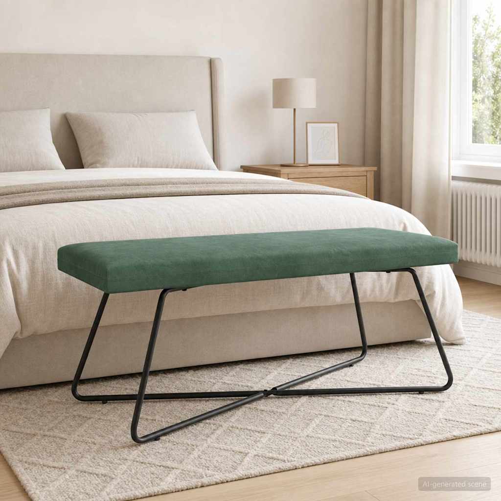 Bank Zeegroen 110 x 40 x 45 cm fluweel
