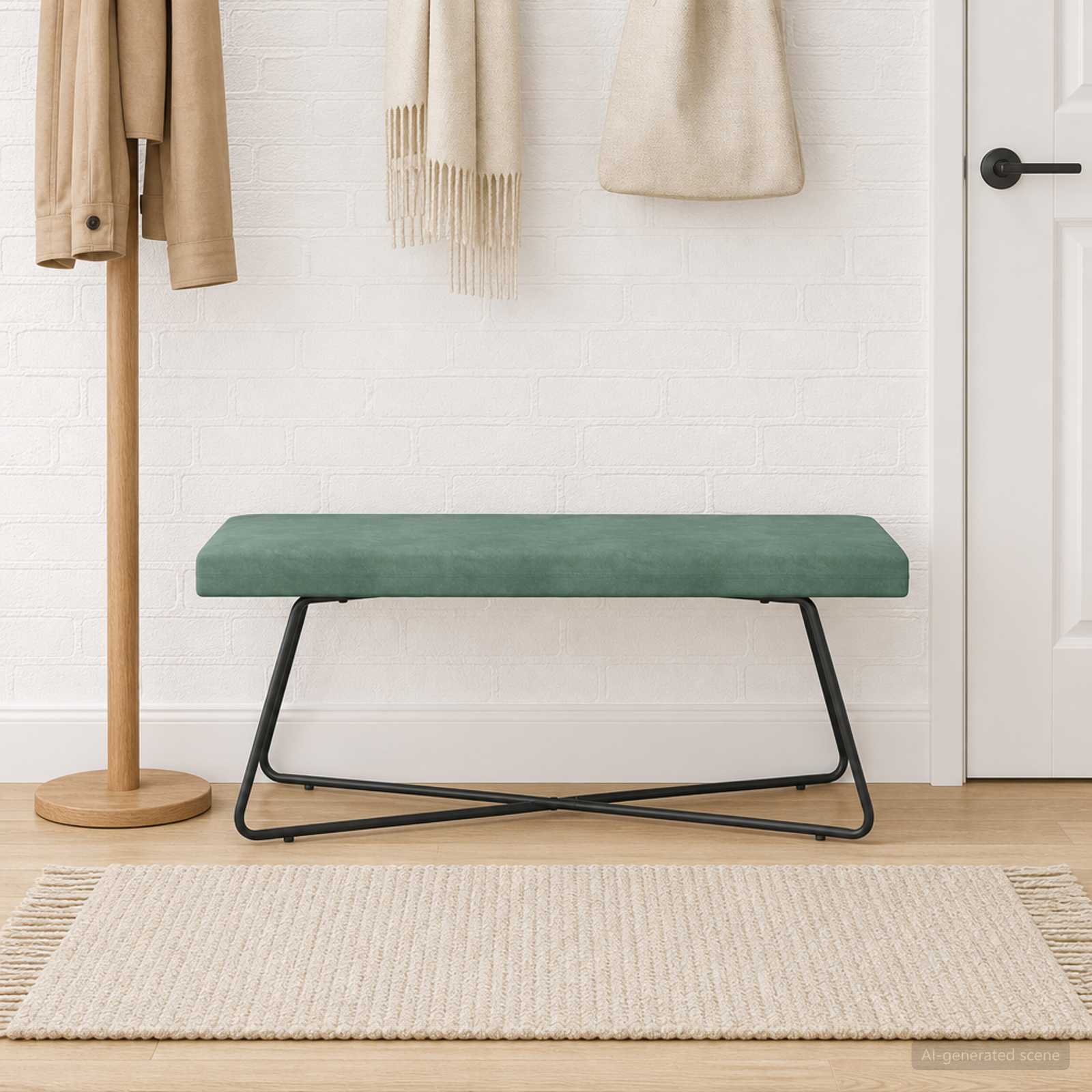 Bank Zeegroen 110 x 40 x 45 cm fluweel