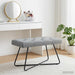 Bank met knoopverstelling Lichtgrijs 80 x 40 x 46 cm Stof