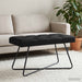 Bank met knoopverstelling Zwart 80 x 40 x 46 cm Stof
