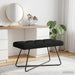 Bank met knoopverstelling Zwart 80 x 40 x 46 cm Stof