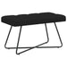 Bank met knoopverstelling Zwart 80 x 40 x 46 cm Stof