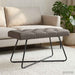 Bank met knoopverstelling Donkerbruin 80 x 40 x 46 cm Stof