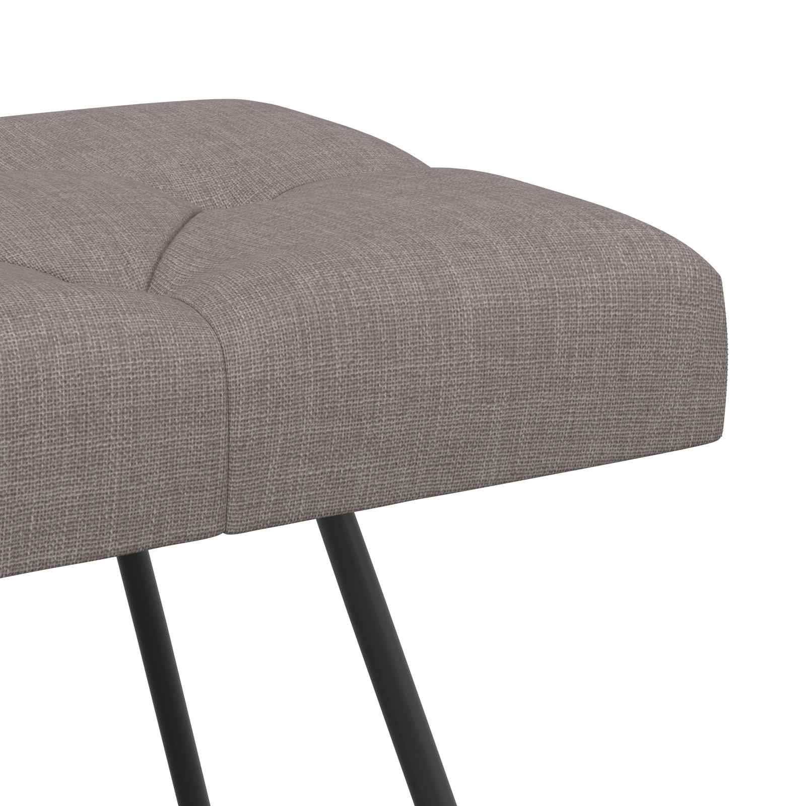 Bank met knoopverstelling Taupe 80 x 40 x 46 cm Stof