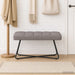Bank met knoopverstelling Taupe 80 x 40 x 46 cm Stof