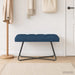 Bank met knoopverstelling Blauw 80 x 40 x 46 cm Stof