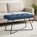 Bank met knoopverstelling Blauw 80 x 40 x 46 cm Stof