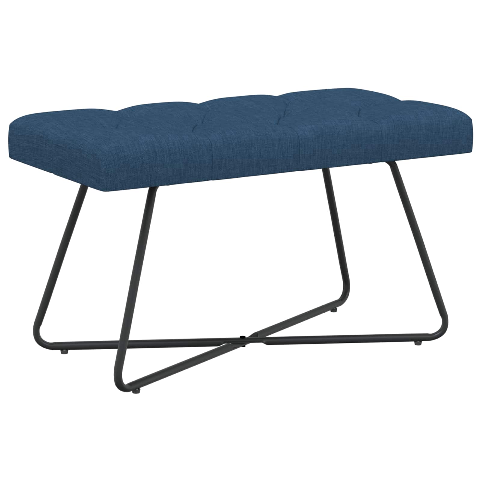 Bank met knoopverstelling Blauw 80 x 40 x 46 cm Stof