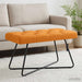 Bank met knoopverstelling Donkergeel 80 x 40 x 46 cm Stof