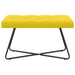 Bank met knoopverstelling Lichtgeel 80 x 40 x 46 cm Stof
