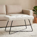 Bank met knoopverstelling Wit 80 x 40 x 46 cm Stof