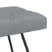 Bank met knoopverstelling Lichtgrijs 110 x 40 x 46 cm Stof