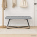 Bank met knoopverstelling Lichtgrijs 110 x 40 x 46 cm Stof