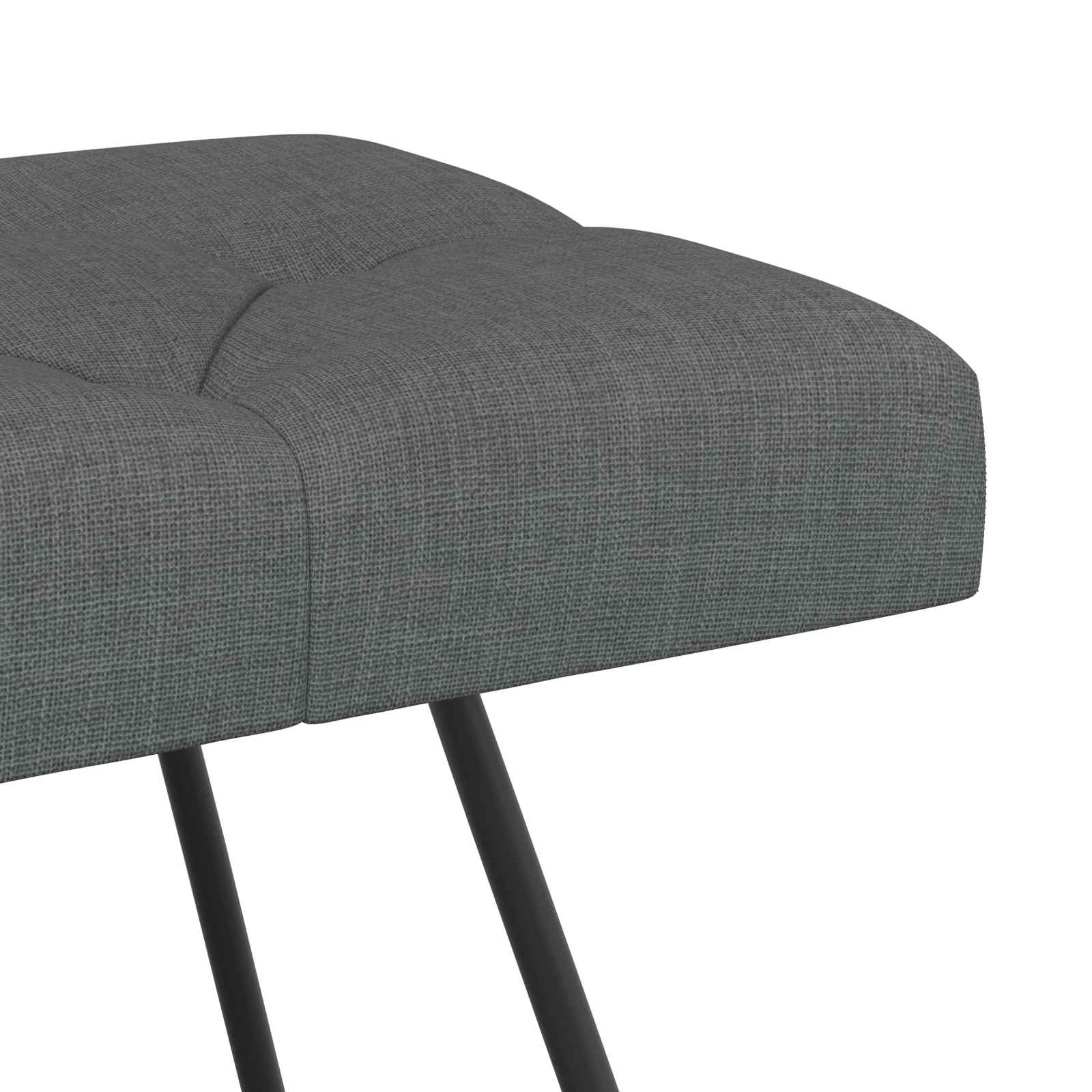 Bank met knoopverstelling Donkergrijs 110 x 40 x 46 cm Stof