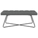 Bank met knoopverstelling Donkergrijs 110 x 40 x 46 cm Stof