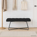 Bank met knoopverstelling Zwart 110 x 40 x 46 cm Stof