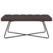 Bank met knoopverstelling Donkerbruin 110 x 40 x 46 cm Stof