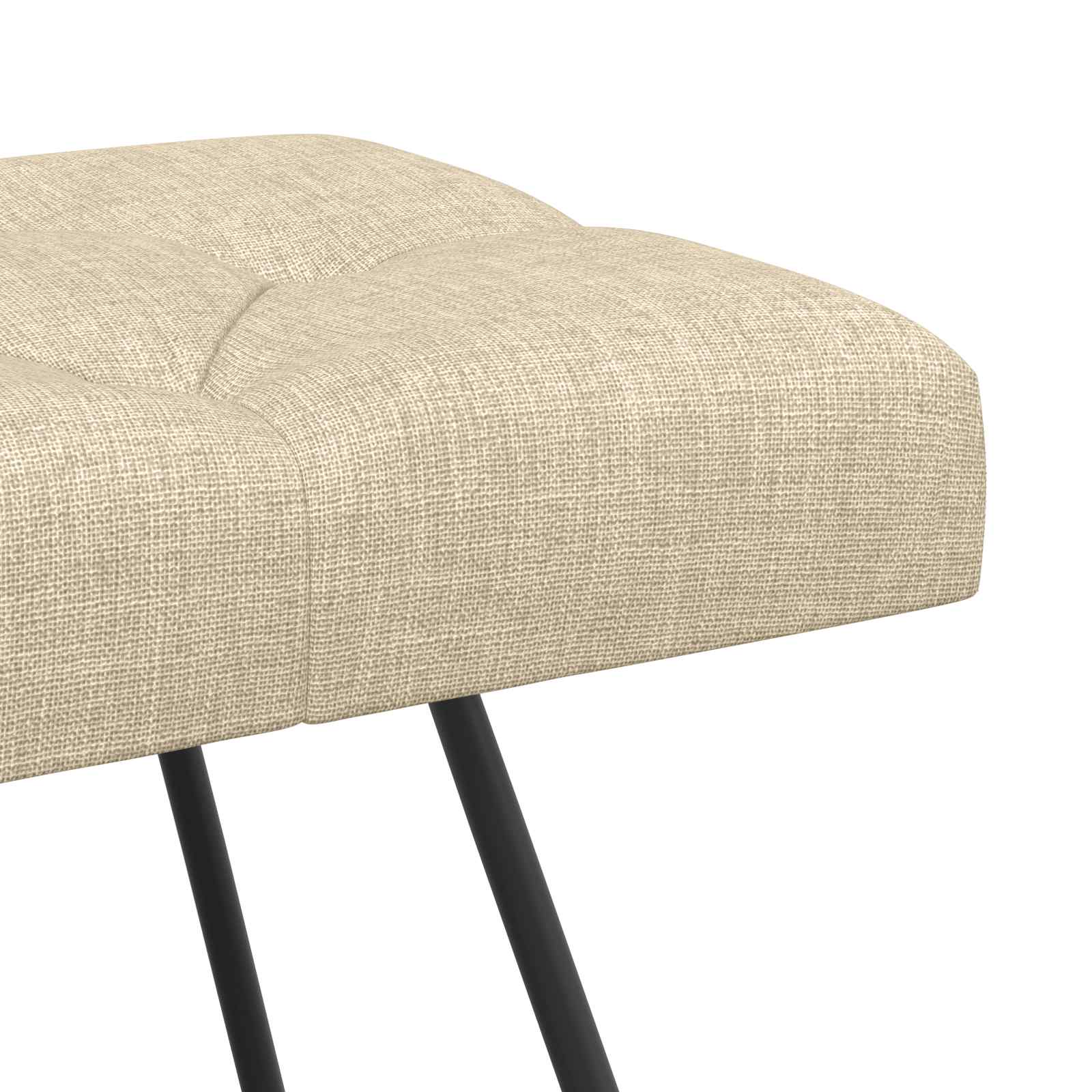 Bank met knoopverstelling Crèmekleurig 110 x 40 x 46 cm Stof