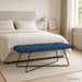 Bank met knoopverstelling Blauw 110 x 40 x 46 cm Stof