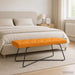 Bank met knoopverstelling Donkergeel 110 x 40 x 46 cm Stof