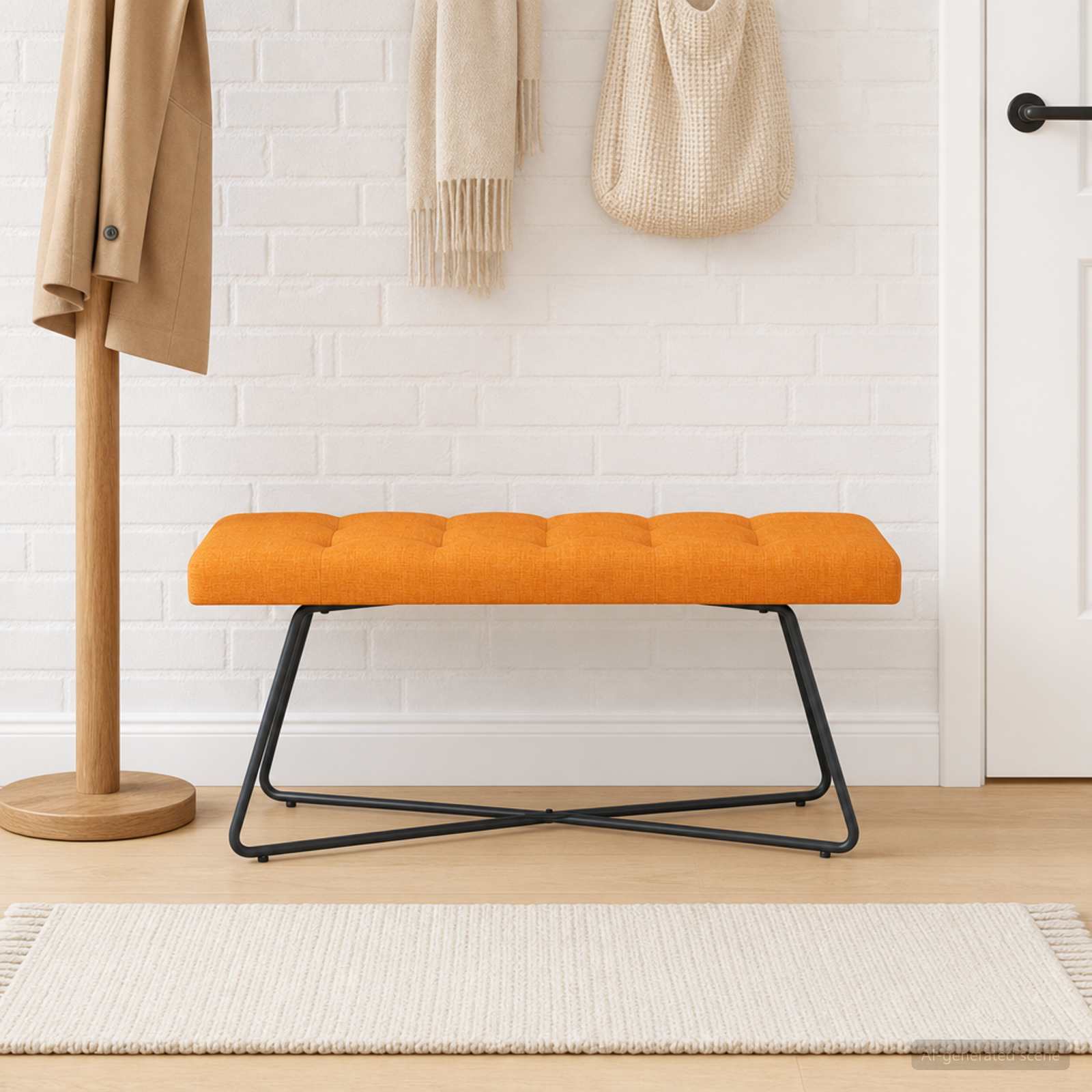 Bank met knoopverstelling Donkergeel 110 x 40 x 46 cm Stof