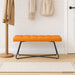 Bank met knoopverstelling Donkergeel 110 x 40 x 46 cm Stof