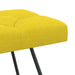 Bank met knoopverstelling Lichtgeel 110 x 40 x 46 cm Stof