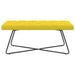 Bank met knoopverstelling Lichtgeel 110 x 40 x 46 cm Stof