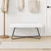 Bank met knoopverstelling Wit 110 x 40 x 46 cm Stof
