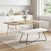 Bank met knoopverstelling Wit 110 x 40 x 46 cm Stof