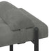Knop-gestept Bankje met Kussens Donkergrijs 110 x 40 x 46 cm